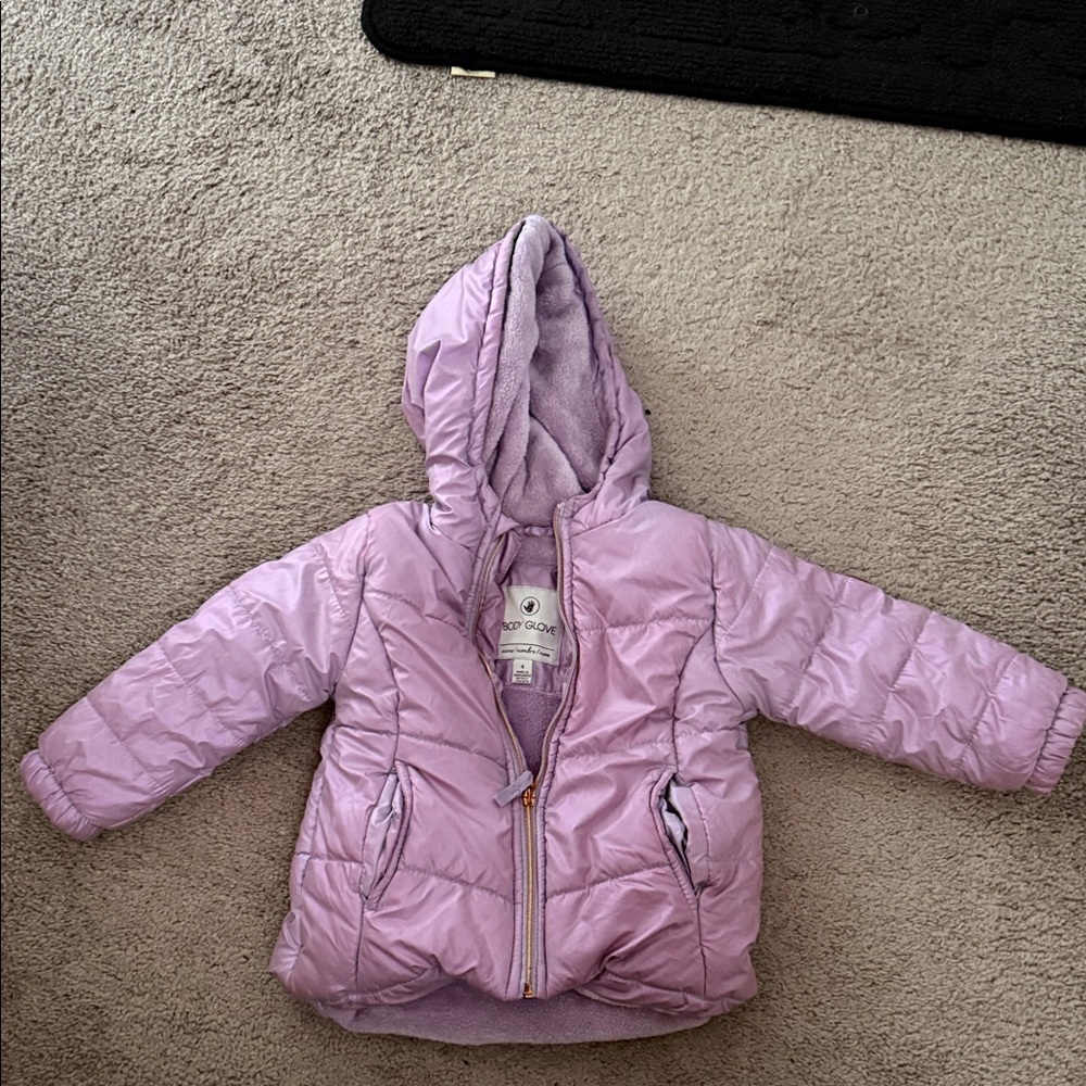Lavender Hooded Puffer Jacket